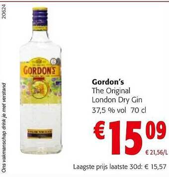 Colruyt Gordon's the original london dry gin aanbieding