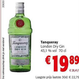 Colruyt Tanqueray london dry gin aanbieding