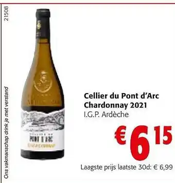 Colruyt Cellier du pont d'arc chardonnay aanbieding