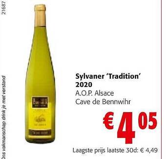 Colruyt Sylvaner tradition aanbieding