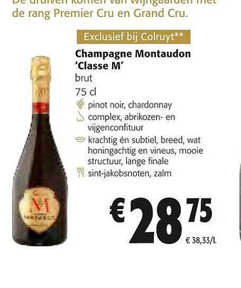 Colruyt Champagne montaudon classe m aanbieding