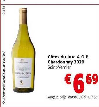 Colruyt Côtes du jura aop chardonnay aanbieding