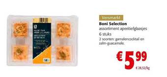 Colruyt Boni selection assortiment aperitiefglaasjes aanbieding