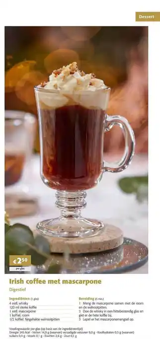 Irish coffee met mascarpone