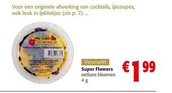 Colruyt Super flowers eetbare bloemen aanbieding