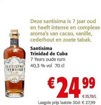 Colruyt Santisima trinidad de cube 7 years oude rum aanbieding