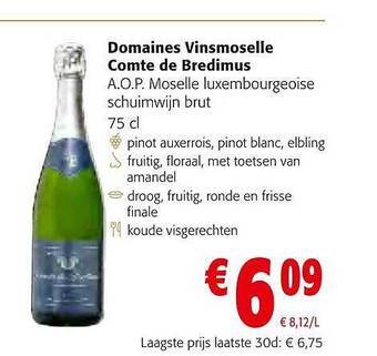 Colruyt Domaines vinsmoselle comte de bredimus aanbieding