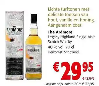 Colruyt The ardmore legacy highland single malt scotch whisky aanbieding