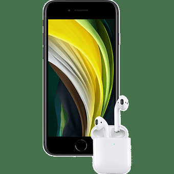 Proximus Apple iPhone se 64GB black + A\airpods 2 with charging case aanbieding