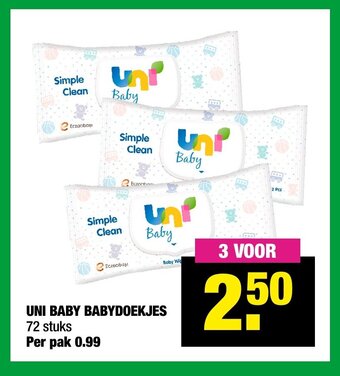 Big Bazar Uni Baby Babydoekjes aanbieding