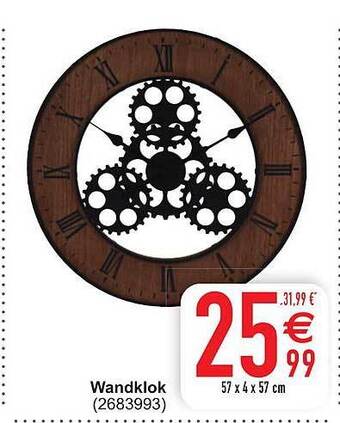 Cora Wandklok aanbieding