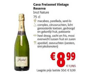 Colruyt Cava freixenet vintage reserva aanbieding
