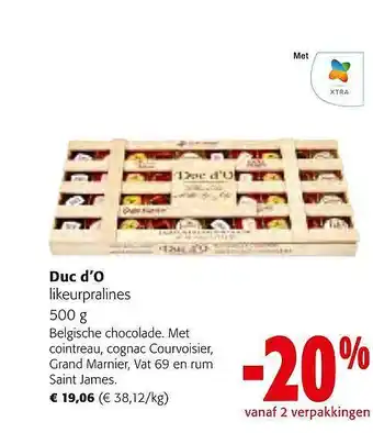 Colruyt Duc d'o likeurpralines aanbieding