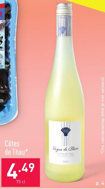 ALDI Cotes de Thau 75cl aanbieding