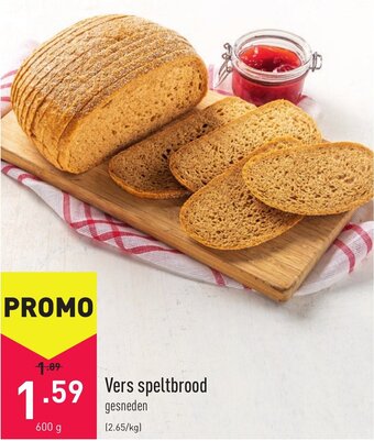 ALDI Vers speltbrood 600g aanbieding
