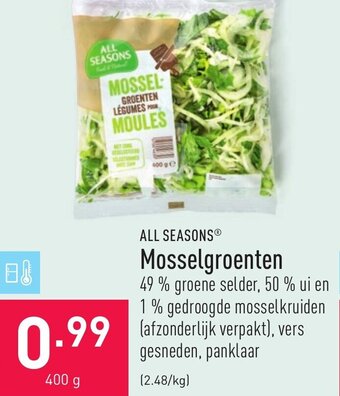 ALDI All seasons Mosselgroenten 400g aanbieding