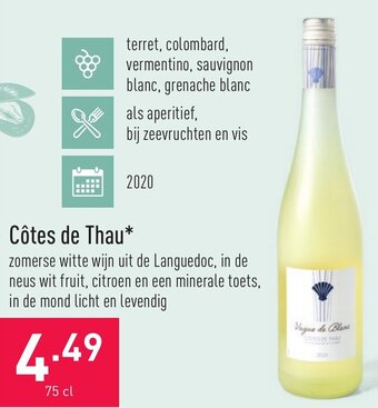 ALDI Cotes de Thau 75cl aanbieding