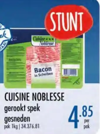Horeca totaal Cuisine Noblesse gerookt spek gesneden aanbieding