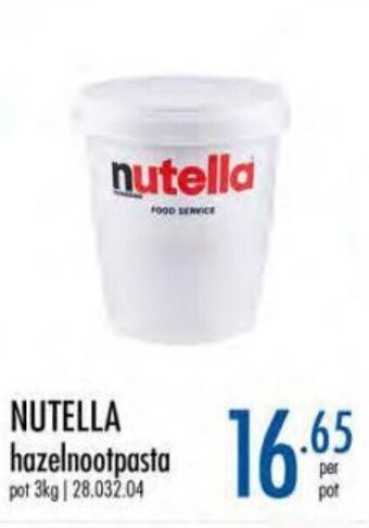 Horeca totaal Nutella hazelnootpasta aanbieding