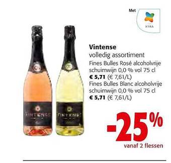 Colruyt Vintense fines bulles rosé alcoholvrije schuimwijn aanbieding