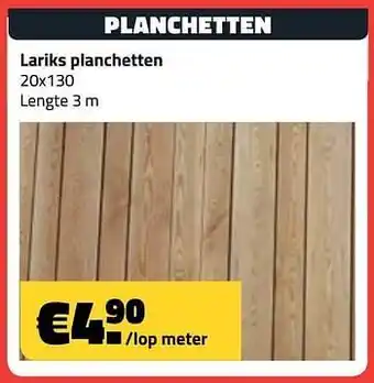 Bouwcenter Frans Vlaeminck Planchetten lariks planchetten aanbieding