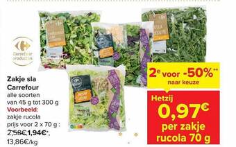 Carrefour Market Zakje sla aanbieding