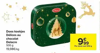 Carrefour Market Doos koekjes délices au chocolat delacre aanbieding