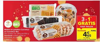Carrefour Market Wafels en galetten carrefour en carrefour bio aanbieding