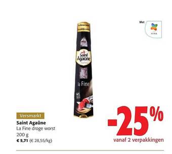 Colruyt Saint agaûne la fine droge worst aanbieding
