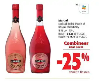 Colruyt Martini cocktail bellini peach of rossini strawberry aanbieding