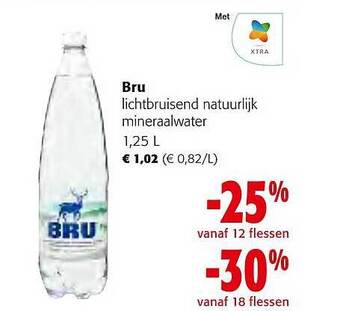 Colruyt Bru lichtbruisend natuurlijk mineraalwater aanbieding