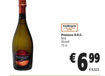 Colruyt Prosecco doc brut ricordi aanbieding