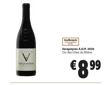 Vacqueyras aop cru des côtes du rhône