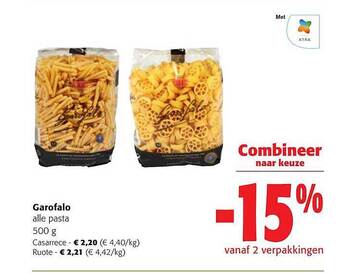 Colruyt Garofalo pasta aanbieding