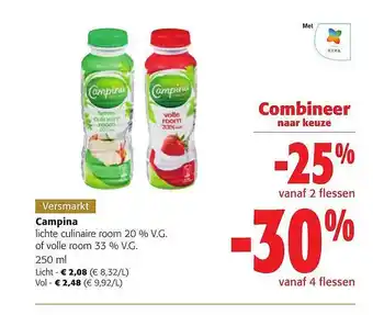 Colruyt Campina lichte culinaire room of volle room aanbieding