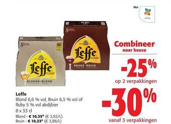 Colruyt Leffe blond, bruin of ruby abdijbier aanbieding