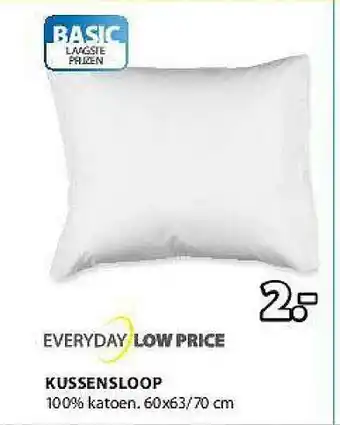 Jysk Everyday low price kussensloop aanbieding
