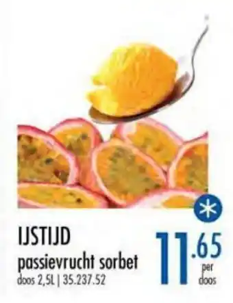 Ijstijd passievrucht sorbet