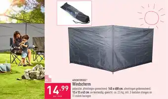 ALDI Adventuridge Windscherm 145x400 cm/12x12x62 cm aanbieding