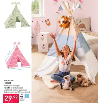 ALDI Home creation Tipitent 125x125x140cm aanbieding