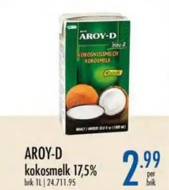 Horeca totaal Aroy-D kokosmelk 17,5% aanbieding