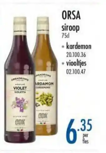Horeca totaal Orsa siroop aanbieding