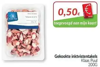 Intermarché Gekookte inktvistentakels klaas puul 200g aanbieding