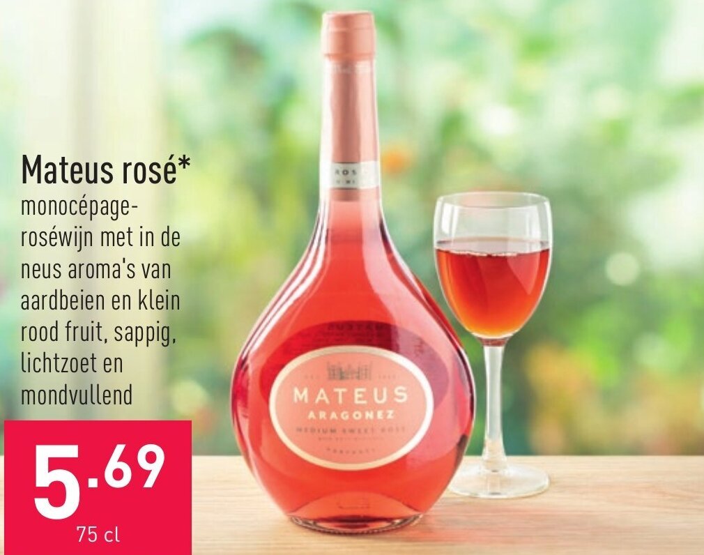 Mateus rose 75cl promotie bij ALDI