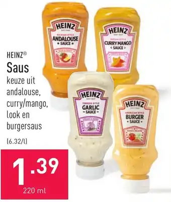 ALDI Heinz Saus 220ml aanbieding