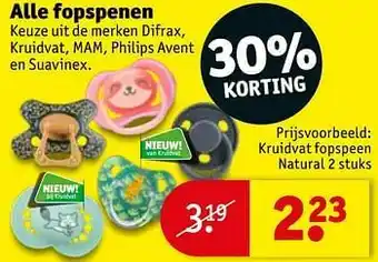 Kruidvat Kruidvat fopspeen natural aanbieding