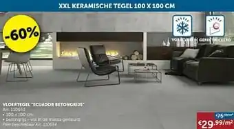 Zelfbouwmarkt Vloertegel ecuador betongrijs aanbieding
