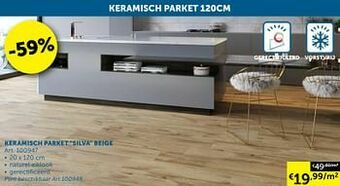 Zelfbouwmarkt Keramisch parket silva beige aanbieding