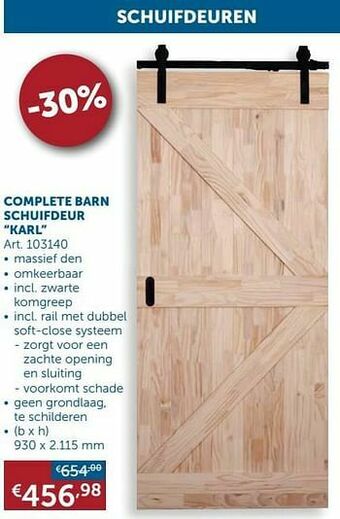 Zelfbouwmarkt Complete barn schuifdeur karl aanbieding
