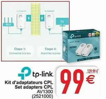 Cora Kit d’adaptateurs cpl set adapters cpl av1300 aanbieding